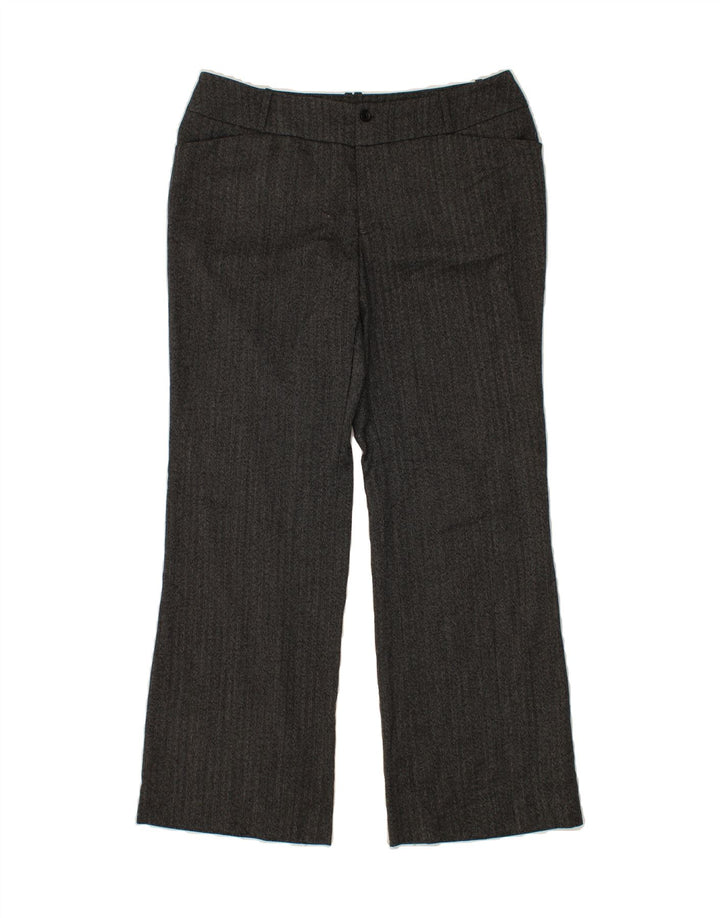 MOSSIMO Womens Bootcut Casual Trousers US 14 Large 34 L32 Grey Herringbone Vintage Mossimo and Second-Hand Mossimo from Messina Hembry 
