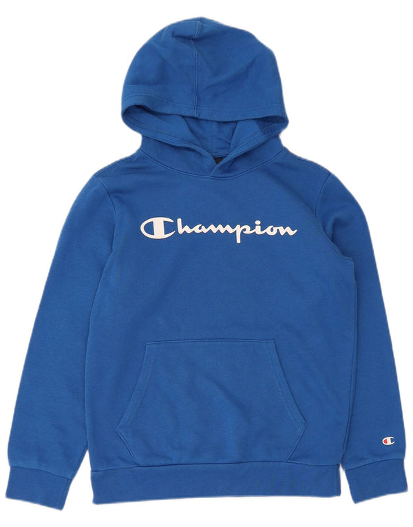 Champion Drenge Grafisk Hoodie Jumper 11-12 år Stor Blå