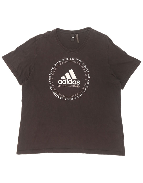 Adidas Herre grafisk T-shirt top XL sort bomuld