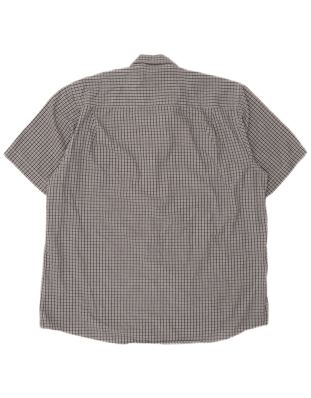 Pierre Cardin Herre kortærmet Regular Fit skjorte 3XL grå ternet polyester