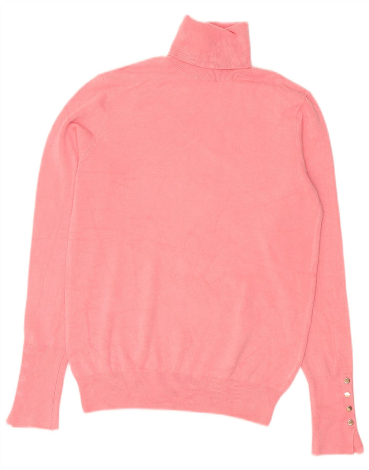 Zara Dame Rullehals Sweater UK 10 Small Pink
