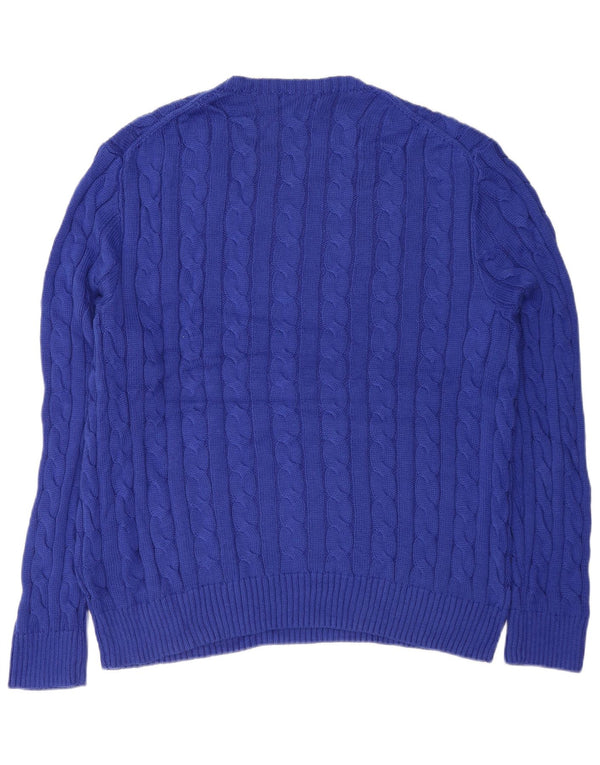 Polo Ralph Lauren Herre sweater med rund hals XL blå bomuld