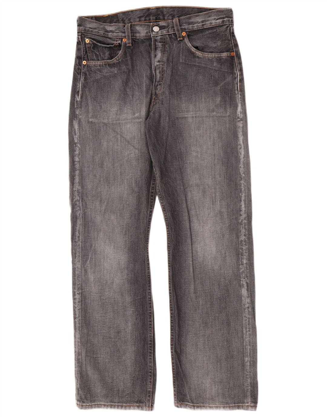 Levi's Herre 501 Straight Jeans W32 L30 Grå Bomuld