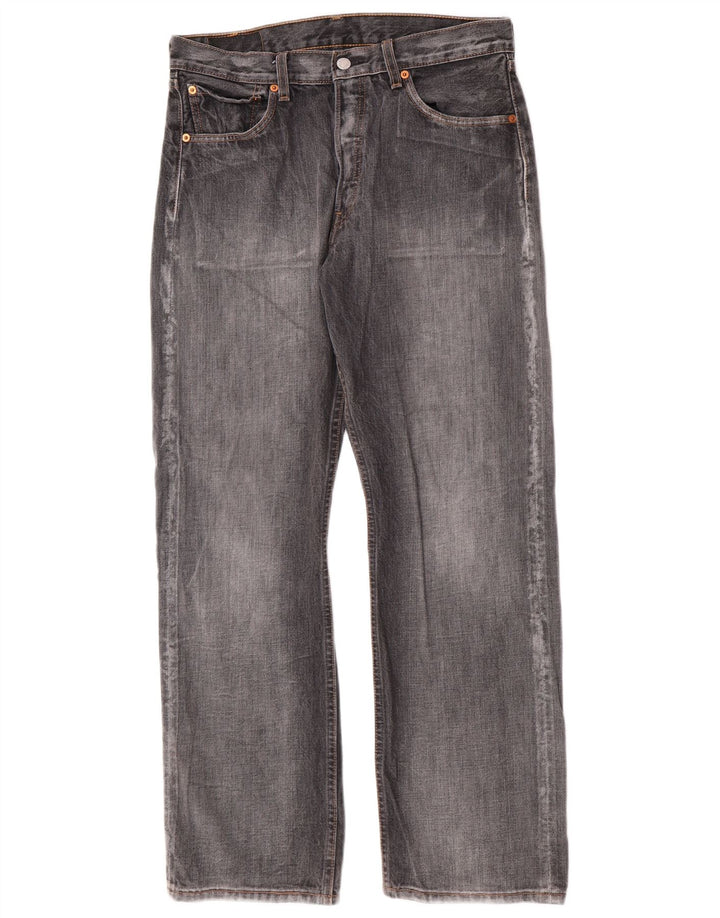 Levi's Herre 501 Straight Jeans W32 L30 Grå Bomuld