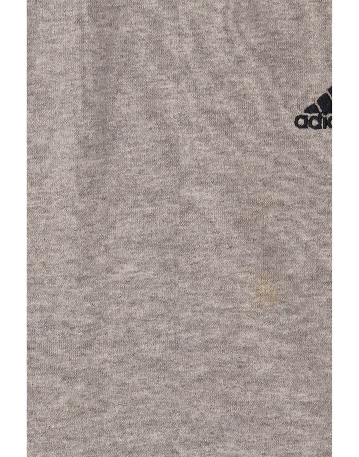 ADIDAS Sweatshirt til mænd 2XL Grå Colourblock Bomuld