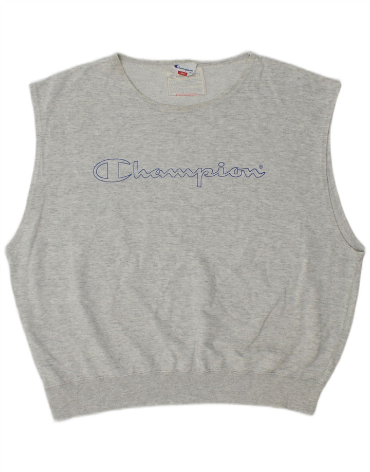 Champion Kvinder Oversized Grafisk Sweatshirt Jumper UK 16 Stor Grå