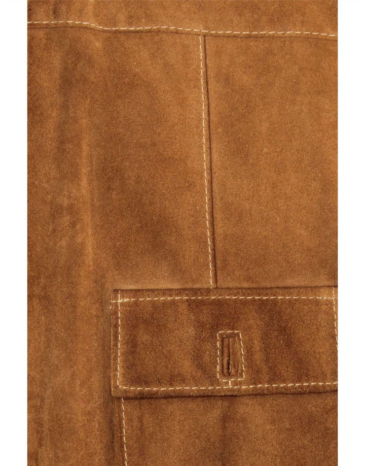 Vintage herre ruskindsjakke XL brun