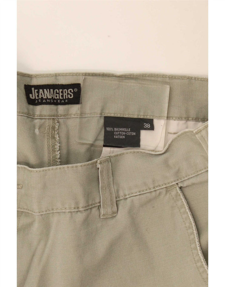 Jeanagers Herre Cargo Shorts W38 XL Khaki Bomuld