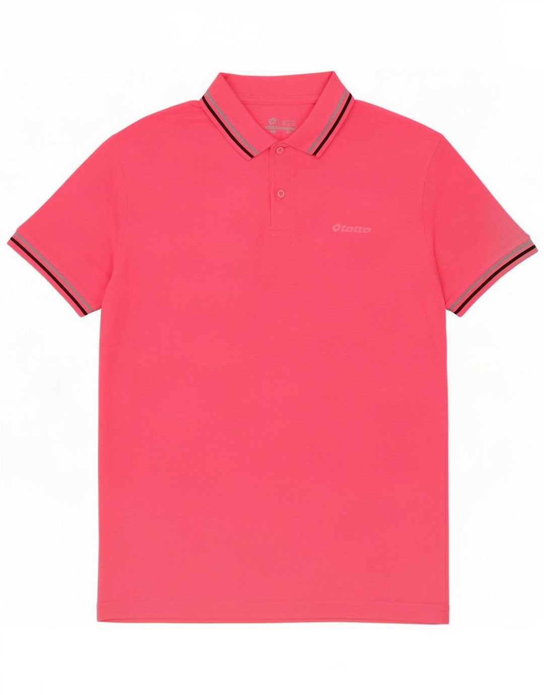 Lotto Poloskjorte til mænd XL Pink Stribet Polyester