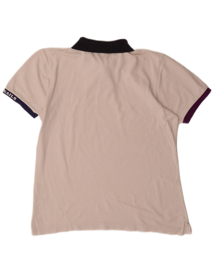 North Sails Herre Rugby Polo Shirt Medium Hvid Bomuld