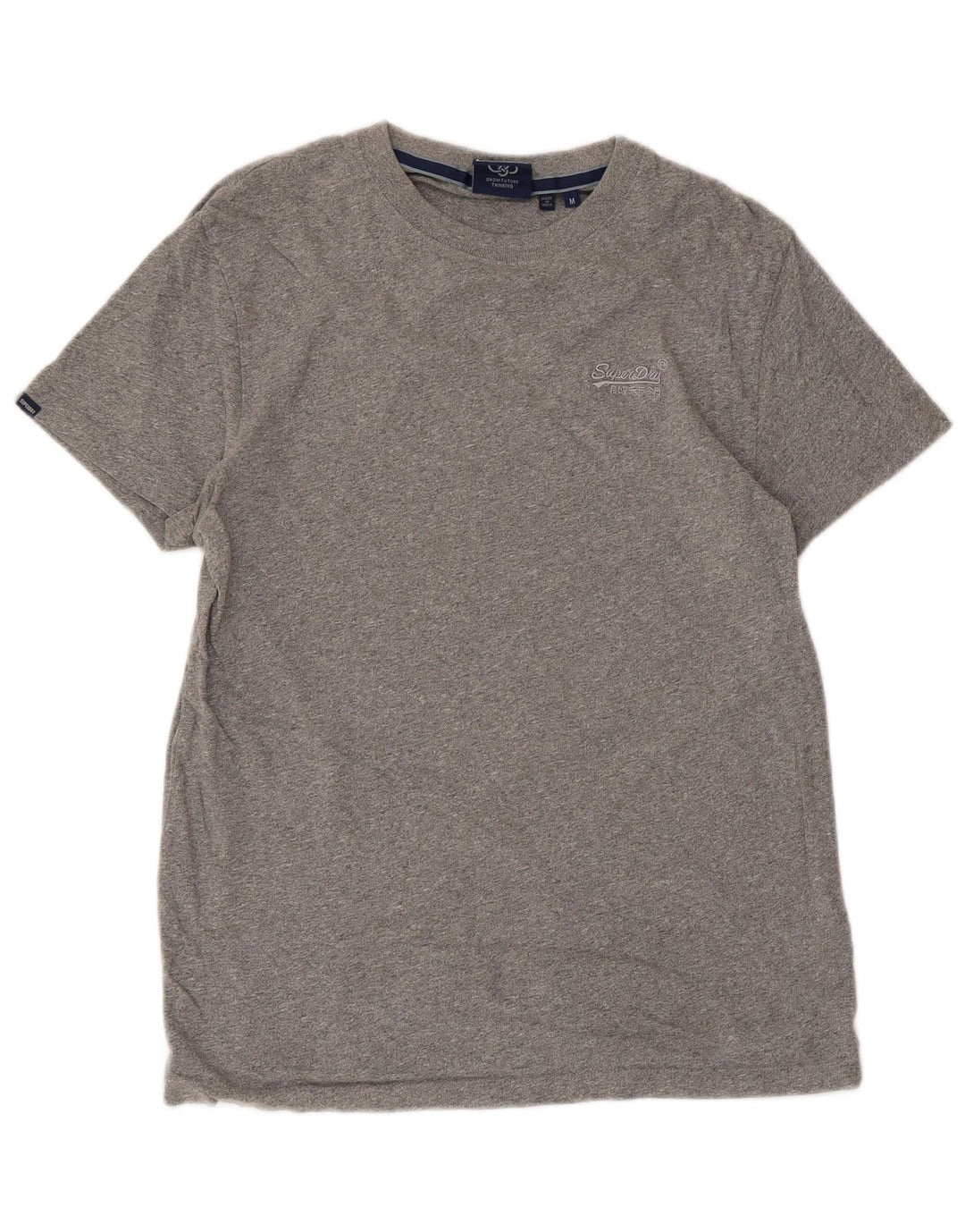 SUPERDRY T-shirt top til kvinder UK 12 Mellemgrå bomuld