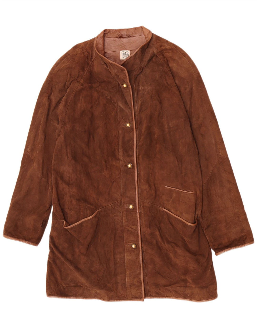 Leder Herbst Dame Læderjakke UK 18 XL Brun Klassisk
