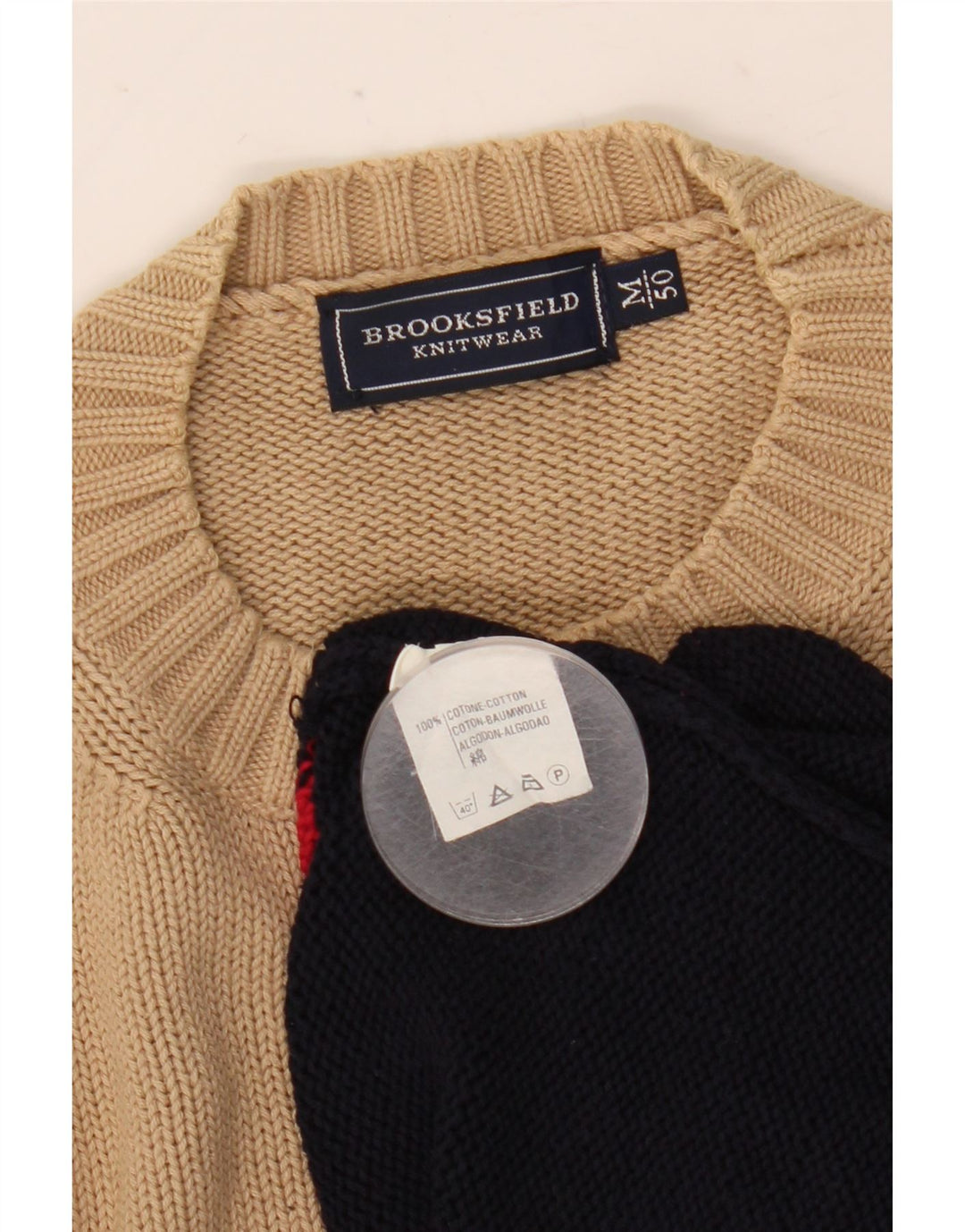 Brooksfield Herre Crew Neck Jumper Sweater IT 50 Medium Flerfarvet