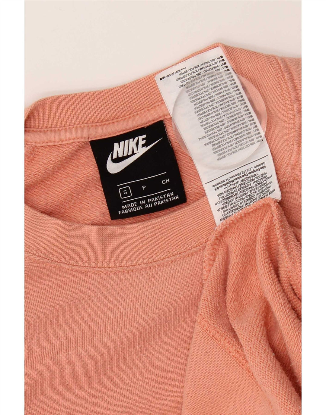 Nike Dame Oversized Sweatshirt Jumper UK 10 Small Pink Bomuld
