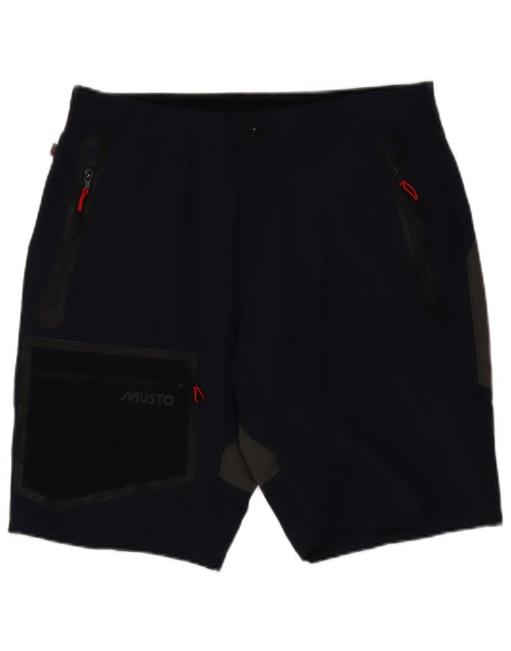 Musto Herre Cargo Shorts W32 Medium Navy Blue Colourblock Polyamid