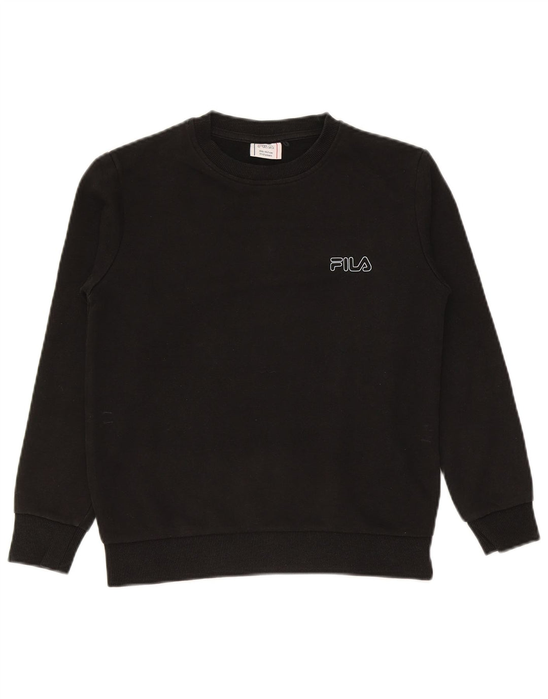 Fila Boys Sweatshirt Jumper 11-12 år Sort Bomuld