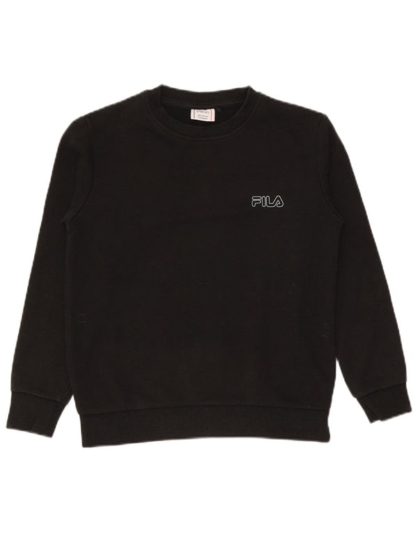 Fila Boys Sweatshirt Jumper 11-12 år Sort Bomuld
