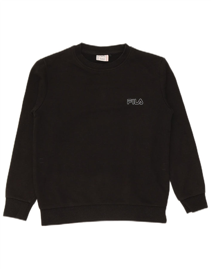 Fila Boys Sweatshirt Jumper 11-12 år Sort Bomuld