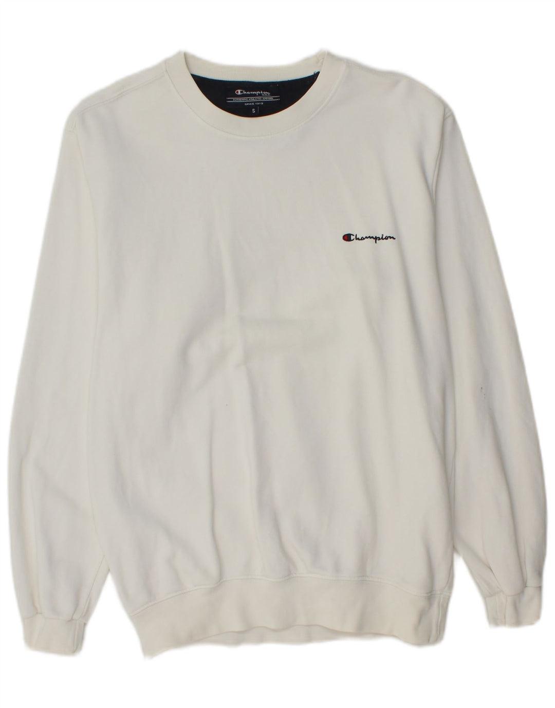 Champion Herre Sweatshirt Jumper Lille Hvid Bomuld