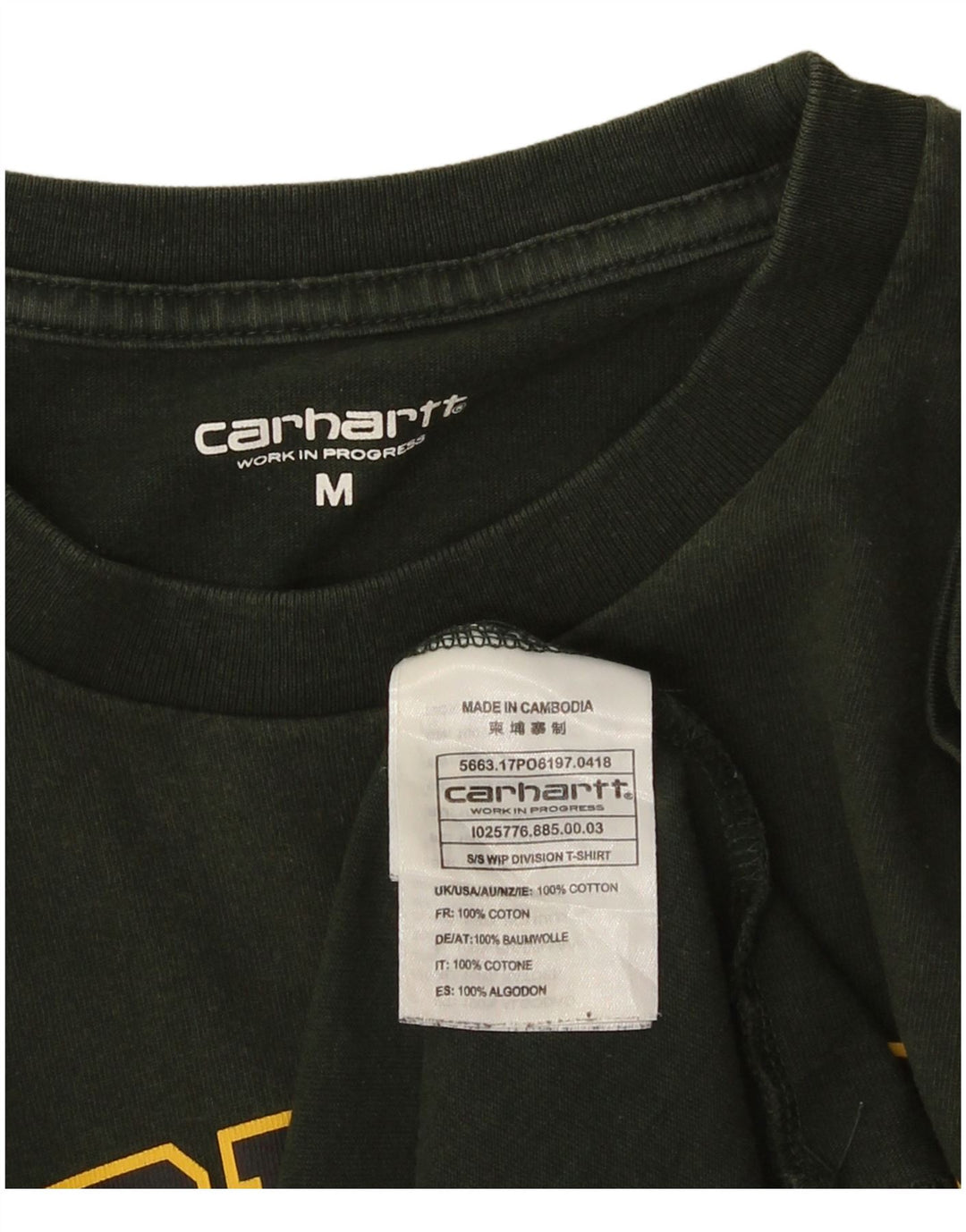 CARHARTT Herre grafisk T-shirt top mellemgrøn bomuld