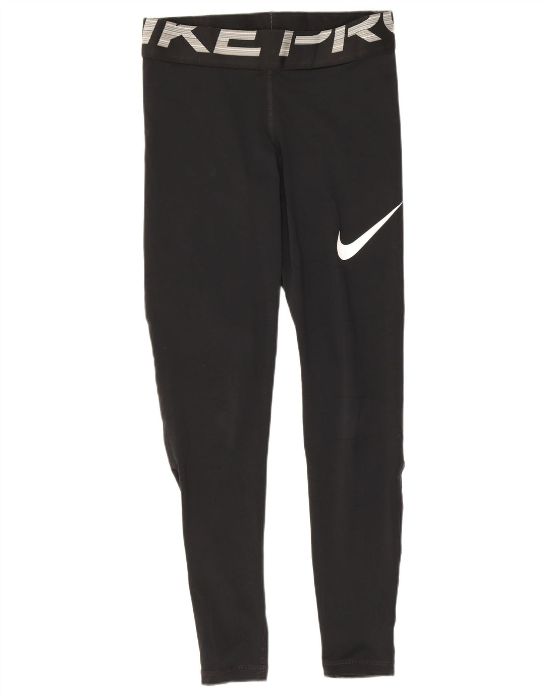 Nike Dame Dri Fit Grafiske Leggings UK 8 Small Black Polyester