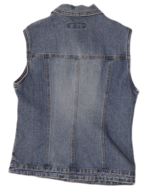 Benetton Dame Denim Gilet UK 10 Small Blue