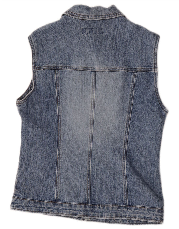 Benetton Dame Denim Gilet UK 10 Small Blue