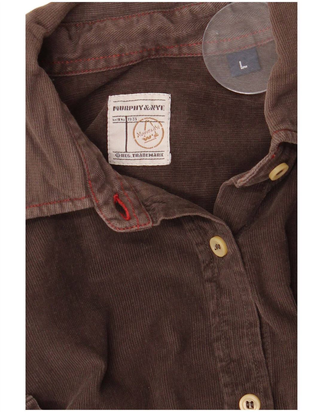 Murphy & Nye Damefløjlsskjorte UK 16 Stor Brun