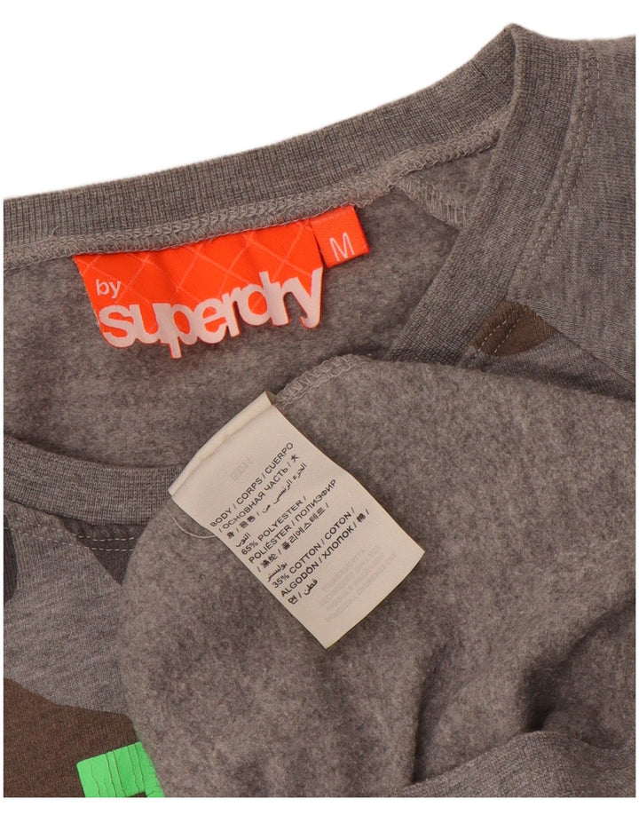 Superdry grafisk sweatshirt til mænd mellemgrå camouflagepolyester