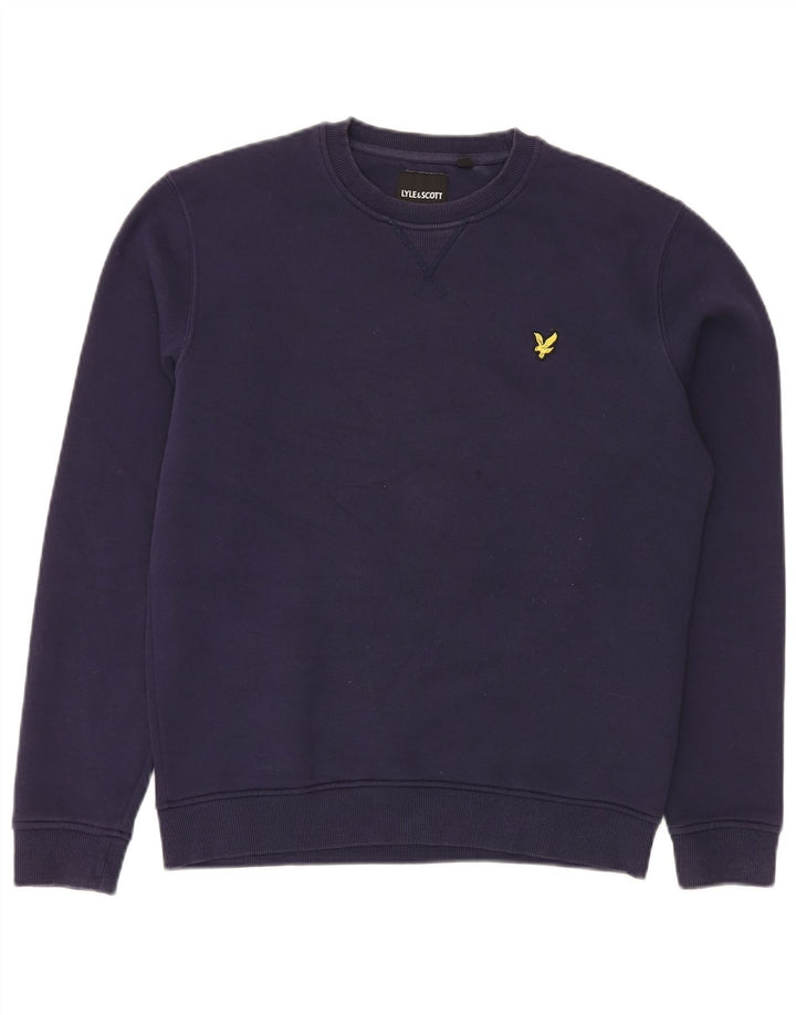 Lyle & Scott Sweatshirt til mænd, lille marineblå bomuld