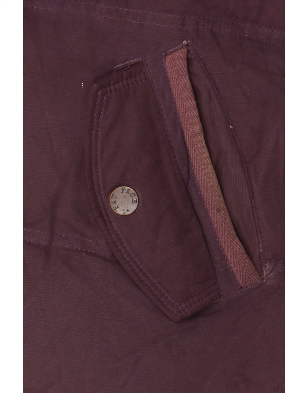 Fat Face Dame Hætte Polstret Gilet UK 8 Small Purple Polyester