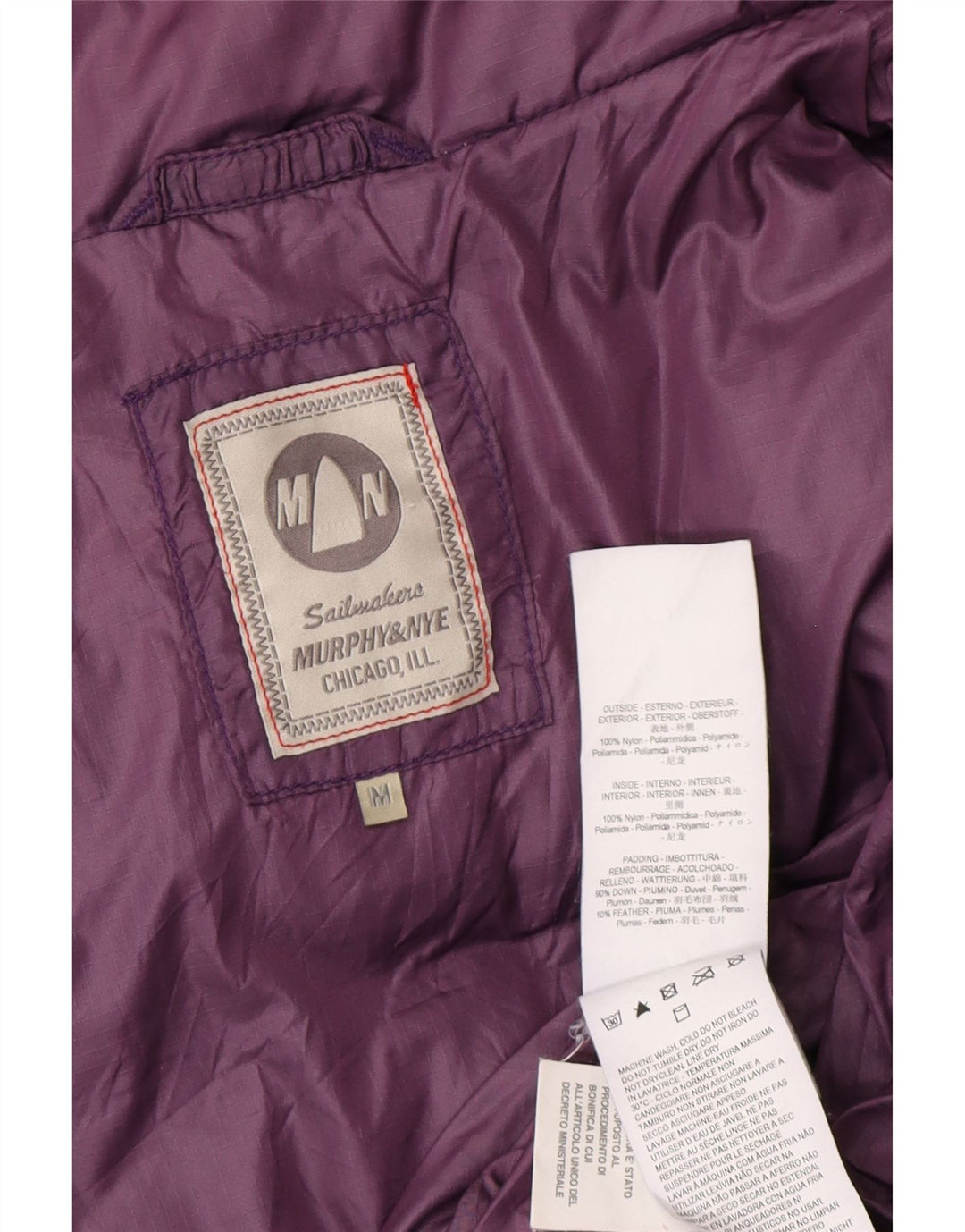 MURPHY & NYE Polstret Gilet til kvinder UK 14 Medium Purple Nylon