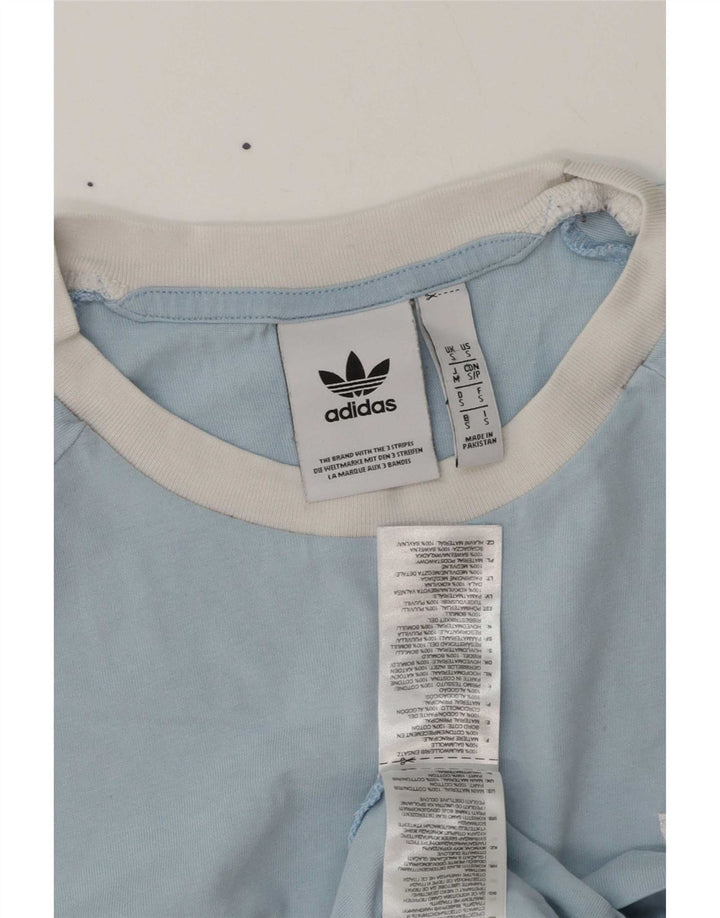 Adidas herre T-shirt top lille blå bomuld