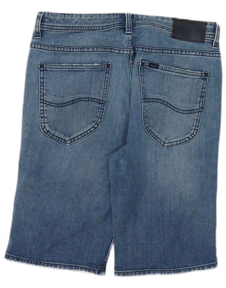 Lee Mens Distressed Denim Shorts W32 Medium Blue Cotton
