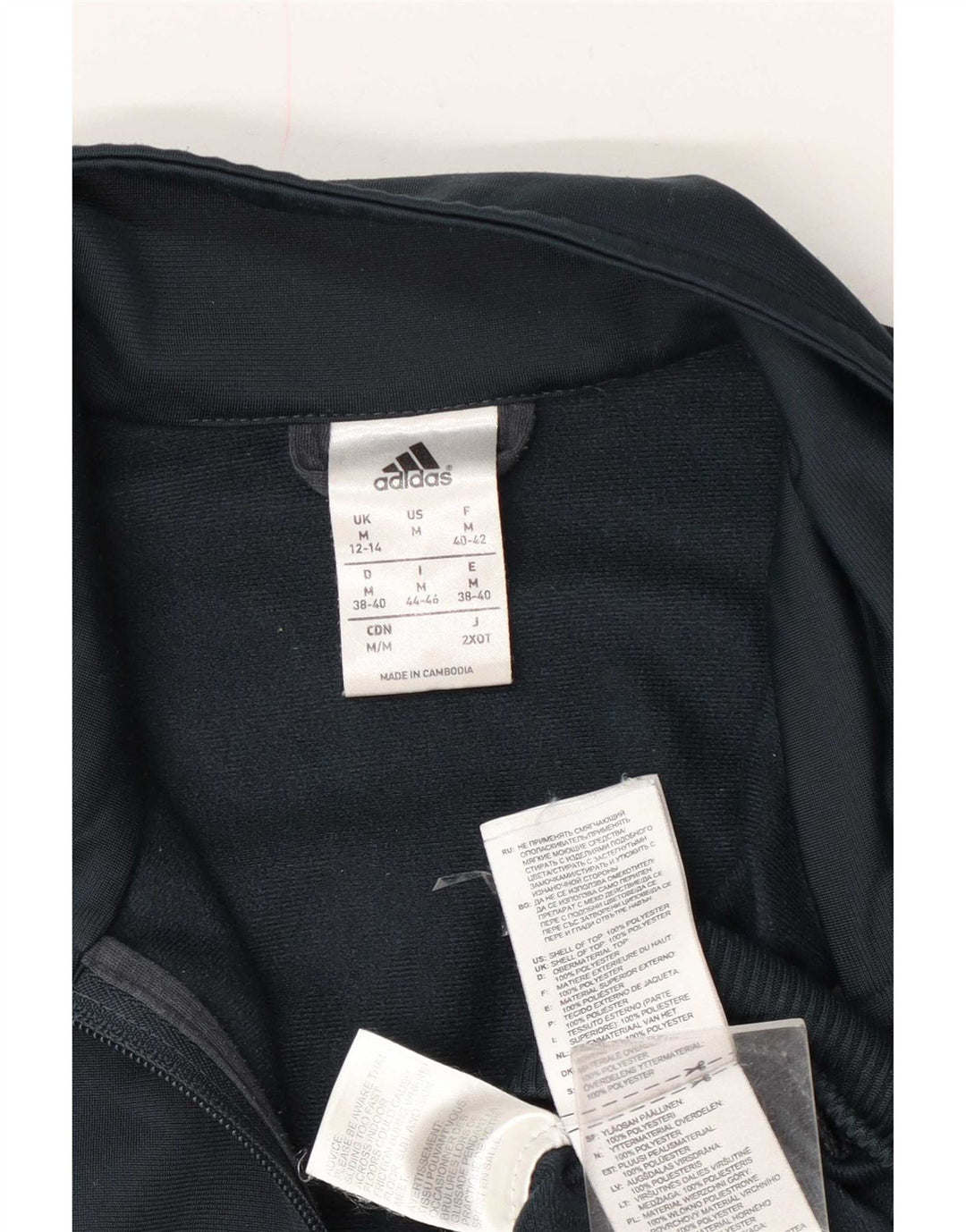 Adidas træningsdragt topjakke til kvinder UK 12/14 Mellem marineblå polyester
