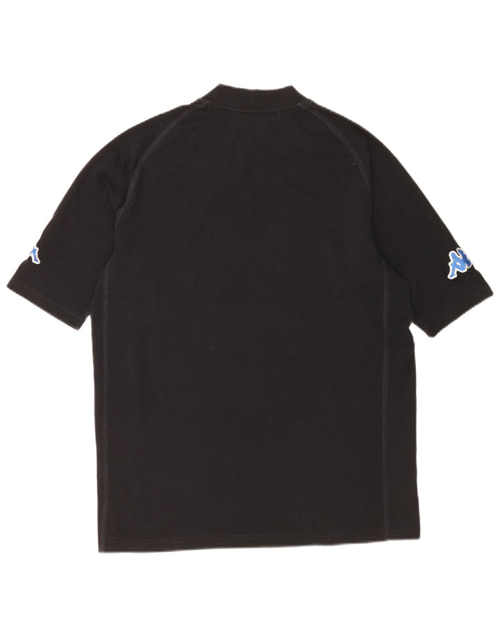 Kappa Herre Grafisk T-Shirt Top Stor Sort Polyester