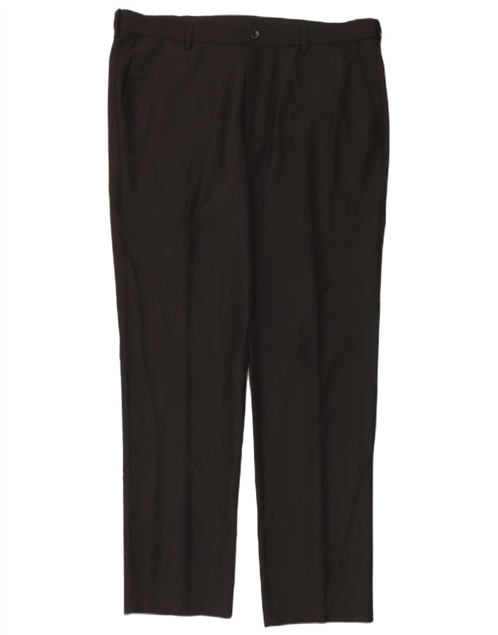 Marks & Spencer Herre Regular Fit Suit Bukser W40 L33 Sort Polyester