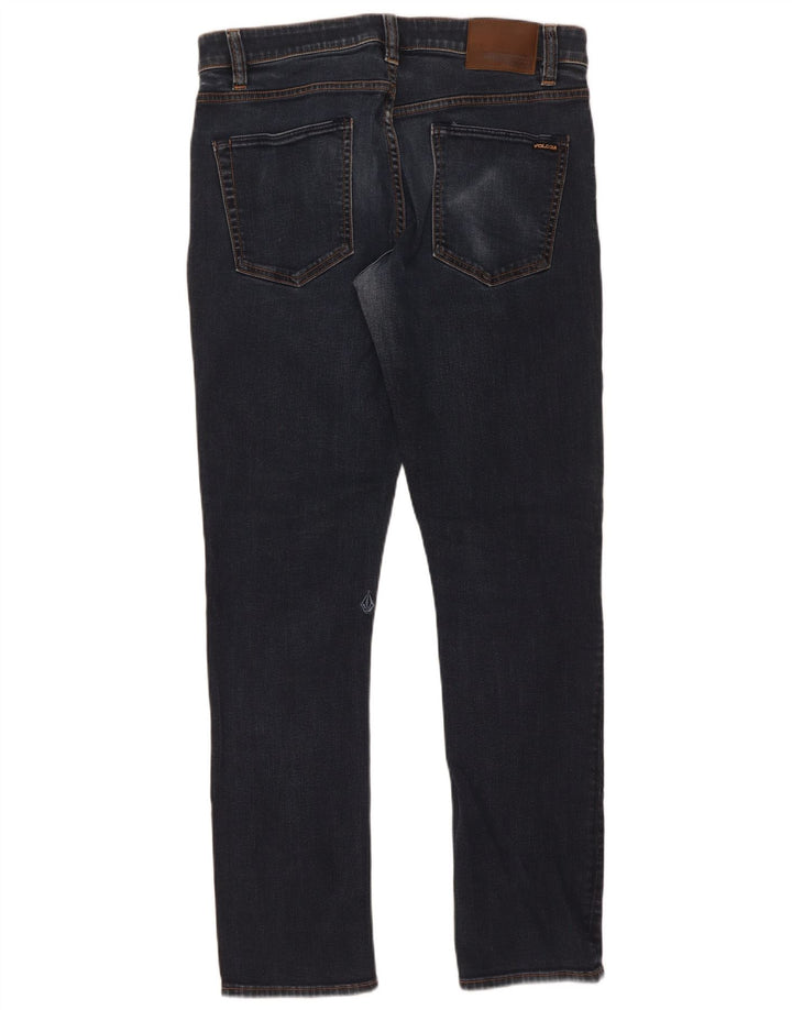 Volcom Herre Vorta Slim Straight Jeans W32 L31 Marineblå Bomuld