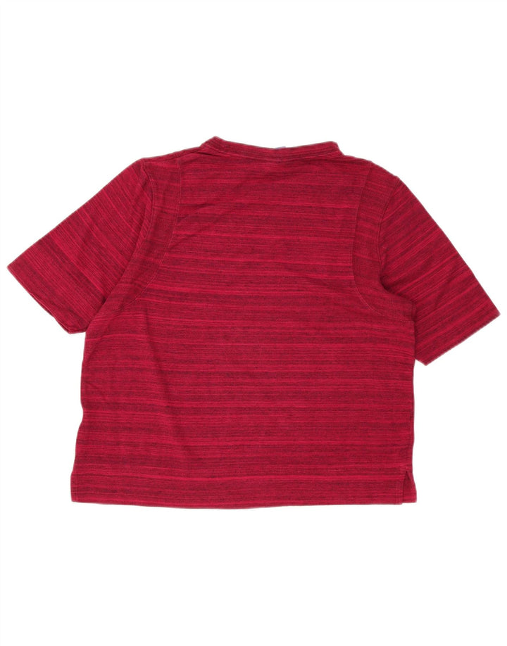 Nike Oversized T-Shirt Top UK 10 Små Bourgogne stribet