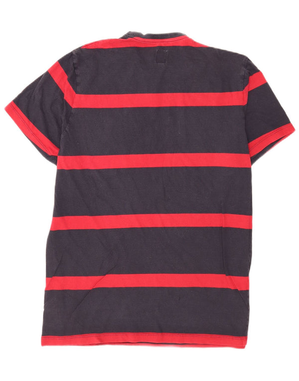 Jack Wills Herre grafisk T-shirt Top Stor marineblå stribet bomuld