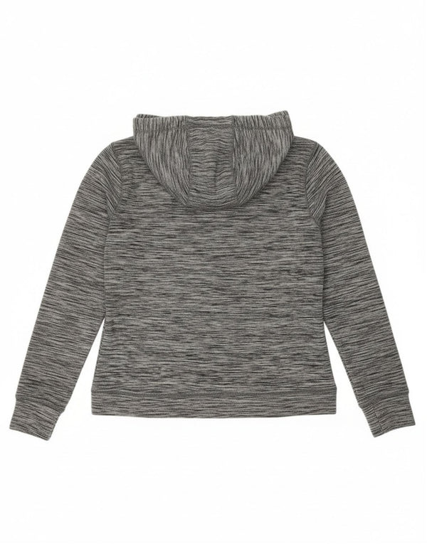 Superdry grafisk hættetrøje til kvinder UK 12 Medium Grey Flecked Polyester