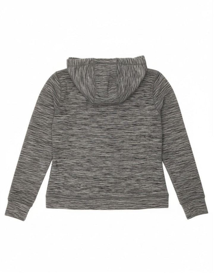 Superdry grafisk hættetrøje til kvinder UK 12 Medium Grey Flecked Polyester