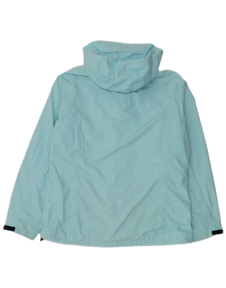Adidas Dame Clima Proof Regnjakke med hætte UK 16 Stor Blå Polyester