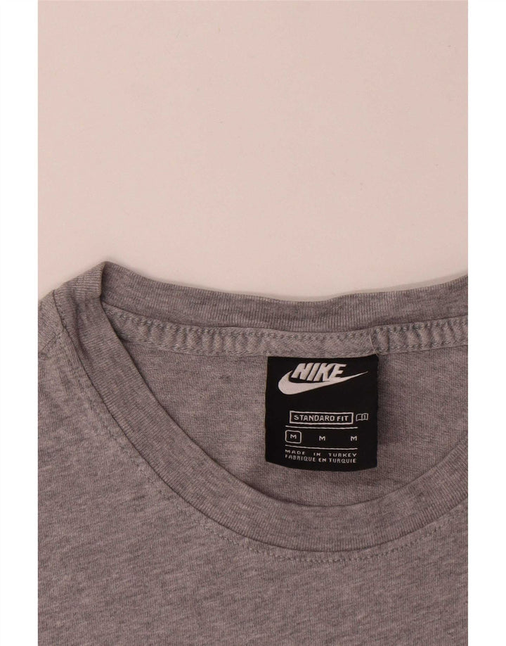 Nike Standard Fit T-shirt top mellemgrå farveblok bomuld