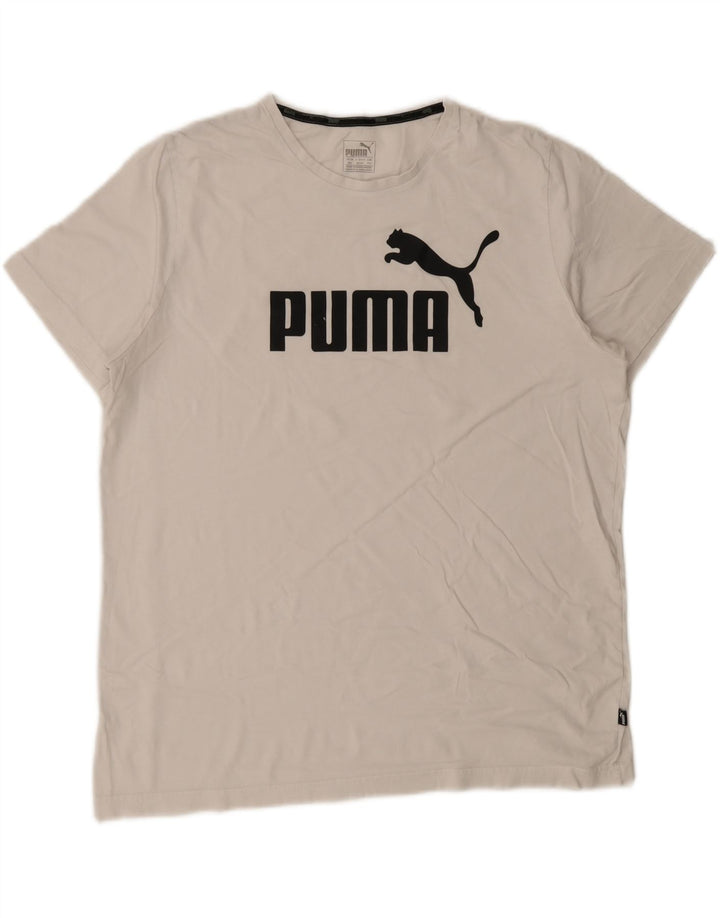 Puma Herre Grafisk T-Shirt Top 2XL Hvid