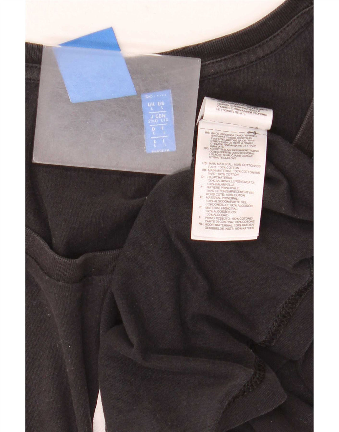 Adidas Dame Grafisk Vest Top UK 16 Large Black Bomuld