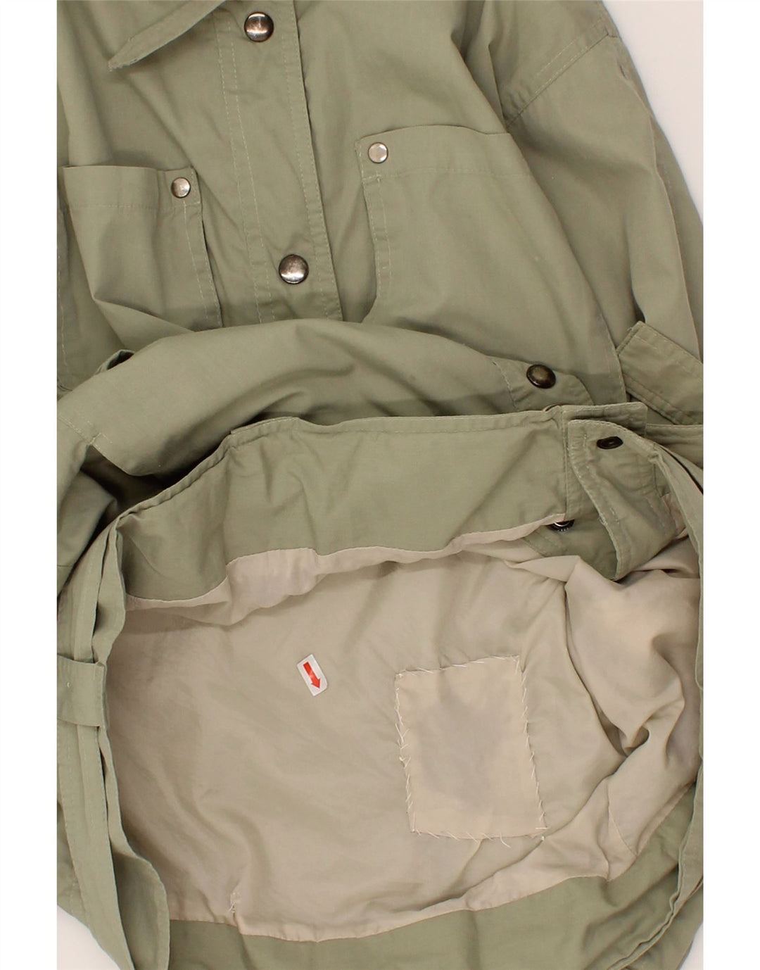 MAJESTIC Womens Utility Jacket IT 40 Small Green Polyester Vintage Majestic and Second-Hand Majestic from Messina Hembry 