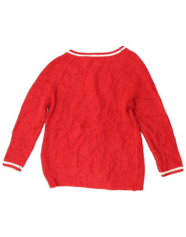 Zara Pige Cardigan Sweater 9-10 År Rød Akryl