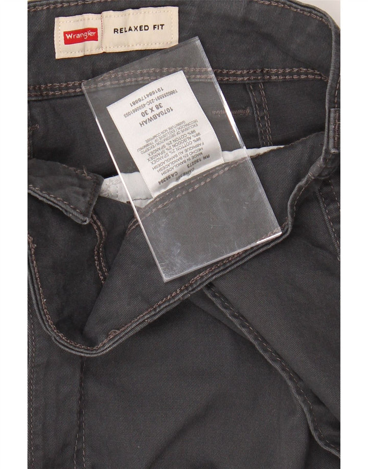 WRANGLER Herre Relaxed Fit Cargo Bukser W38 L27 Grå Bomuld