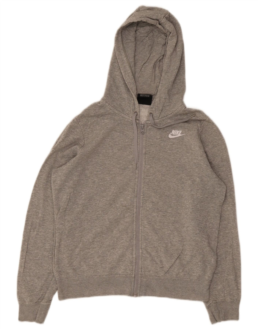 Nike Dame Oversized Hættetrøje Sweater UK 10 Lille Grå Bomuld